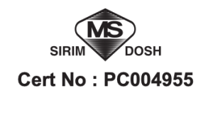 SIRIM DOSH Cert No : 004955